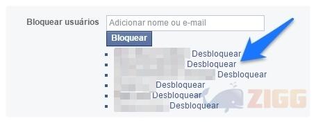 Como desbloquear contatos do Facebook