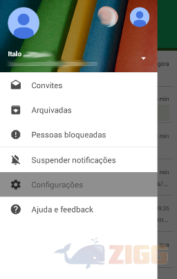 notificações hangouts