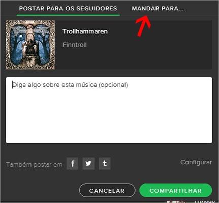 compartilhar música spotify