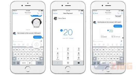 pagamento facebook messenger