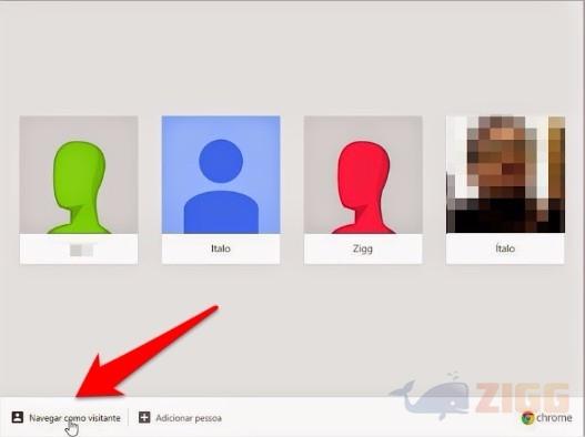 Ative o Modo Visitante para Google Chrome