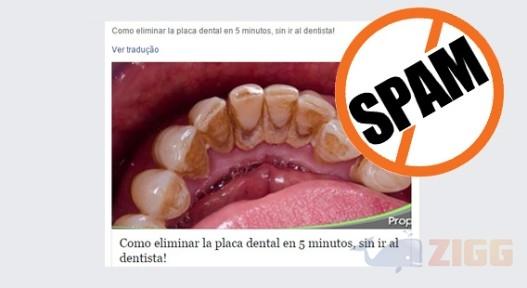 Como remover o Spam da placa dental do Facebook