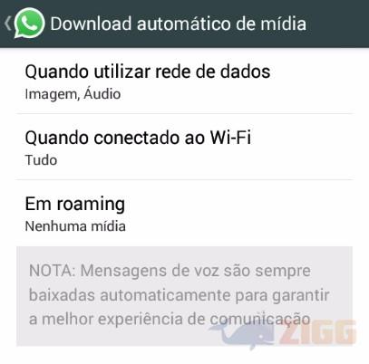 download automatico de midia whatsapp