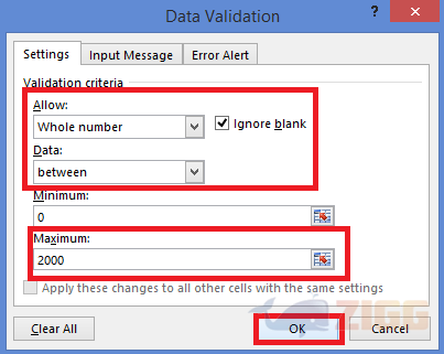 validar dados no Excel