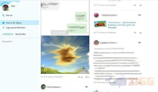 integrar facebook ao skype