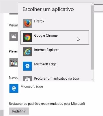 navegador padrão windows 10