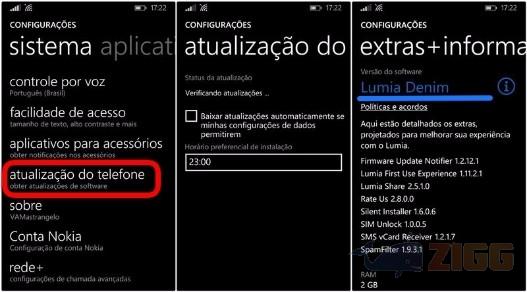 Como atualizar o Windows Phone para o Lumia Denim