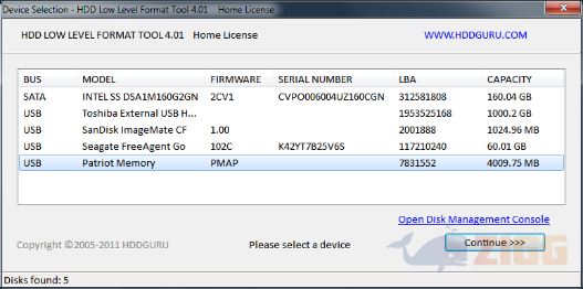 HDD Low Level Format Tool