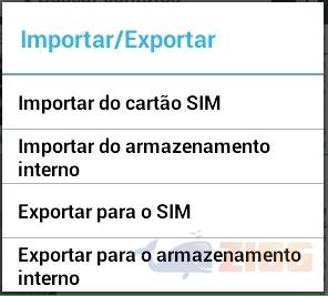 importando contatos