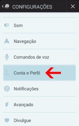 waze excluir conta