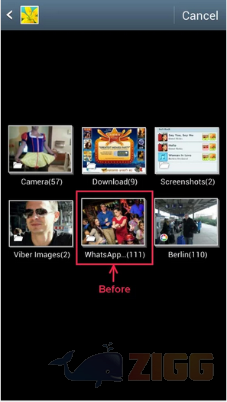 whatsapp images hide